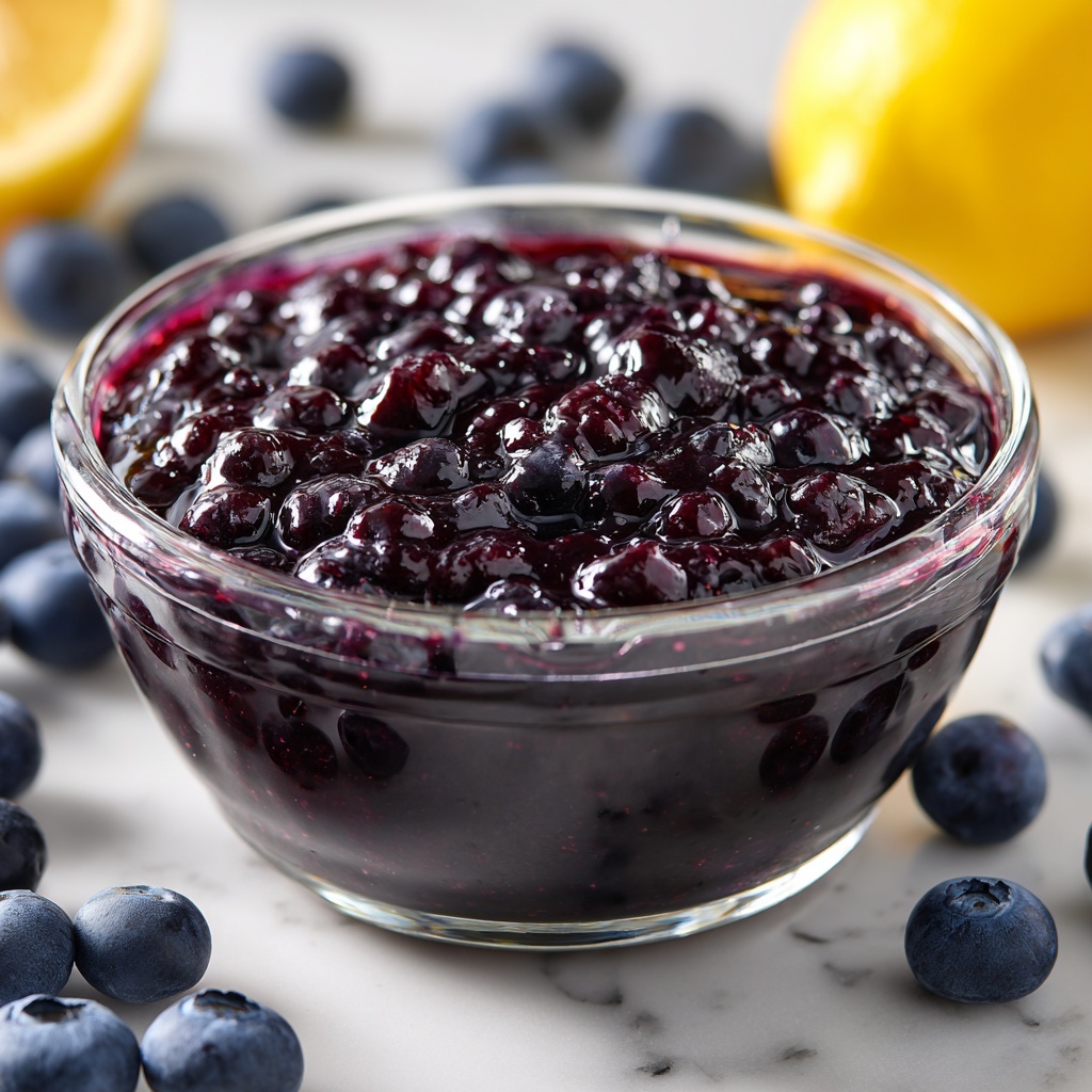 Easy Blueberry Compote Recipe for Cakes, Pancakes, and Yogurt Recipe - Recipe Image