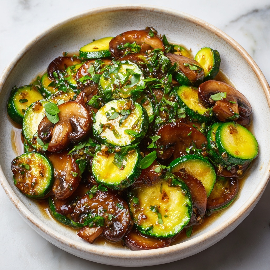 Pan-Fried Zucchini and Mushrooms Recipe - Recipe Image