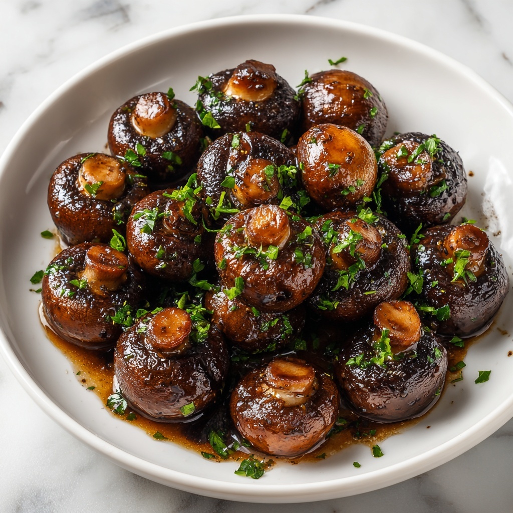 Balsamic Garlic Grilled Mushroom Skewers Recipe - Recipe Image