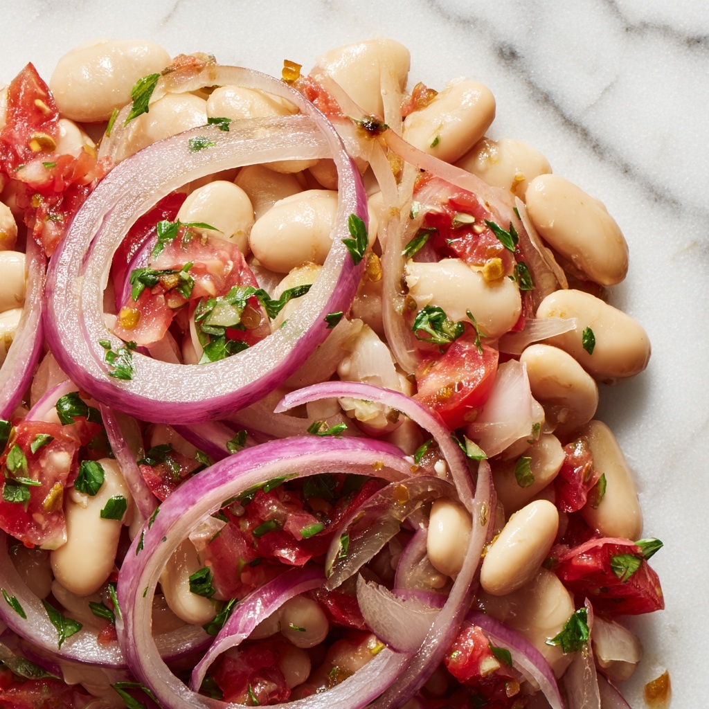 Piyaz: An Incredible Ultimate Turkish White Bean Salad Recipe - Recipe Image