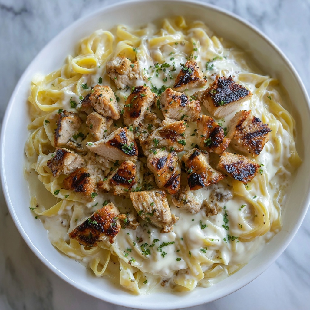 Chicken Bites with Creamy Parmesan Pasta Recipe - Recipe Image