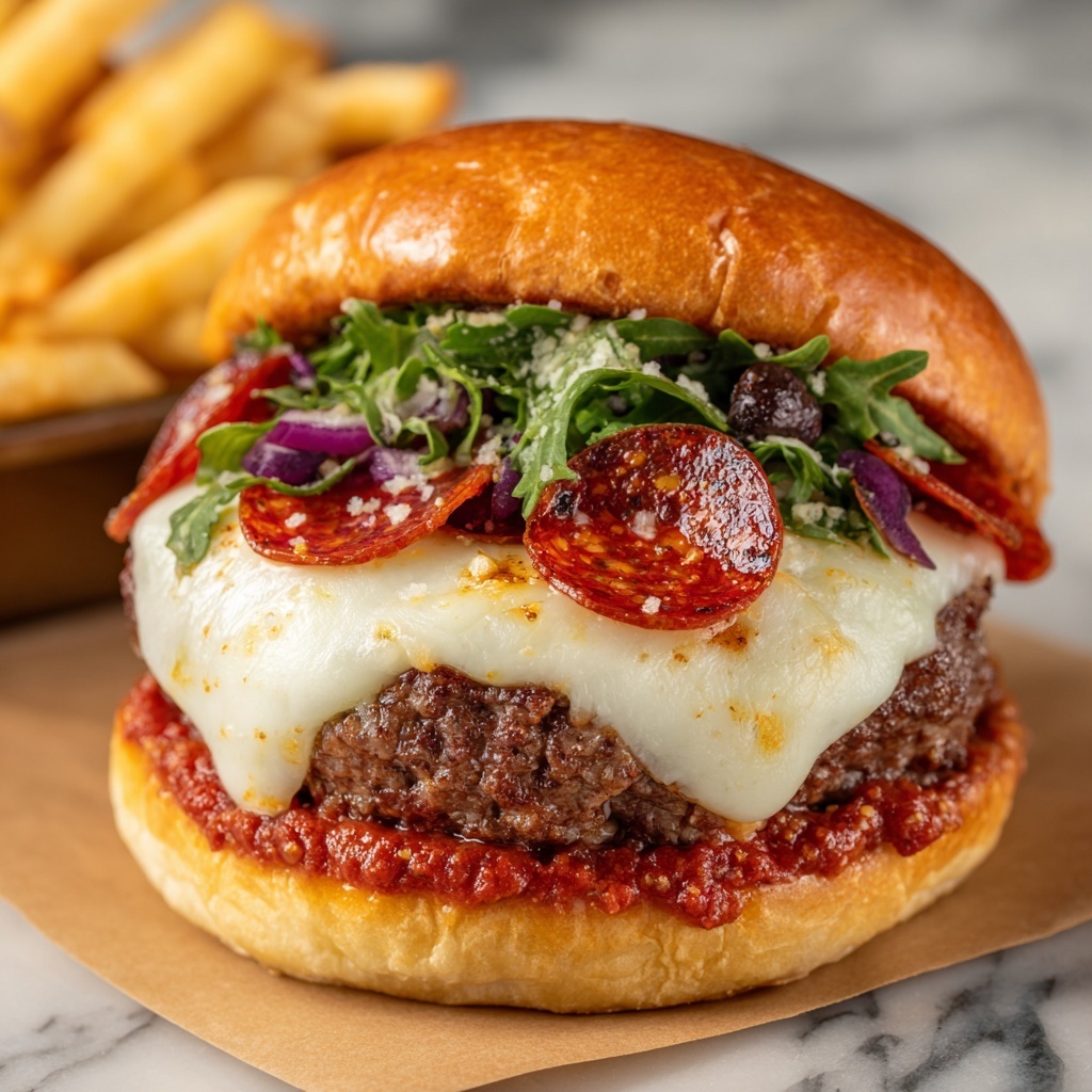 Is This the Most Delicious Best Pepperoni Pizza Burgers Recipe - Recipe Image