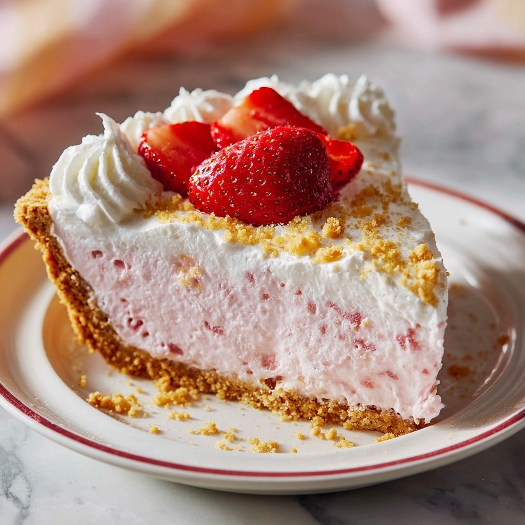 No-Bake Strawberry Crunch Cheesecake Recipe - Recipe Image