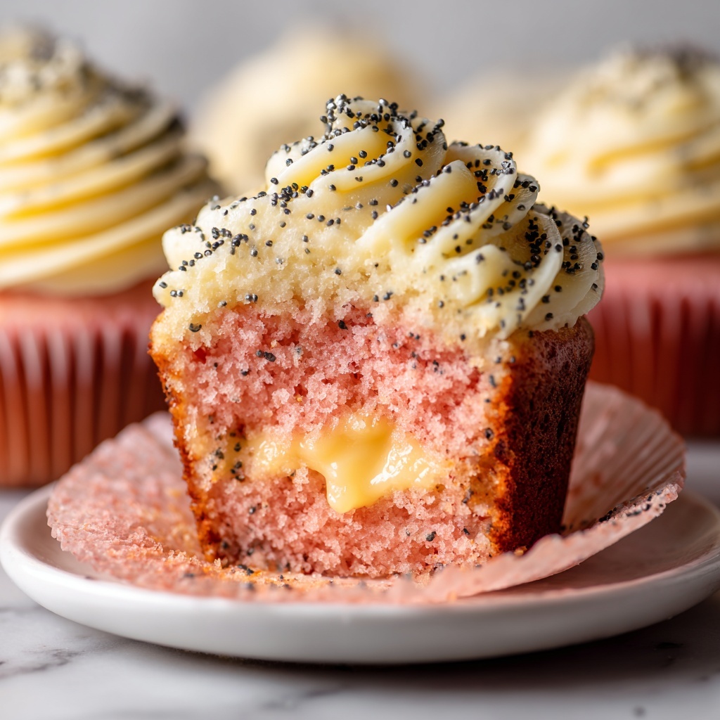 Lemon Poppy Seed Cupcakes with Lemon Curd Filling Recipe - Recipe Image