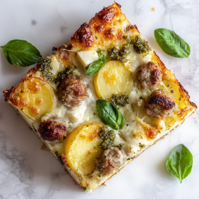 Pesto Potato Pizza with Sausage Recipe