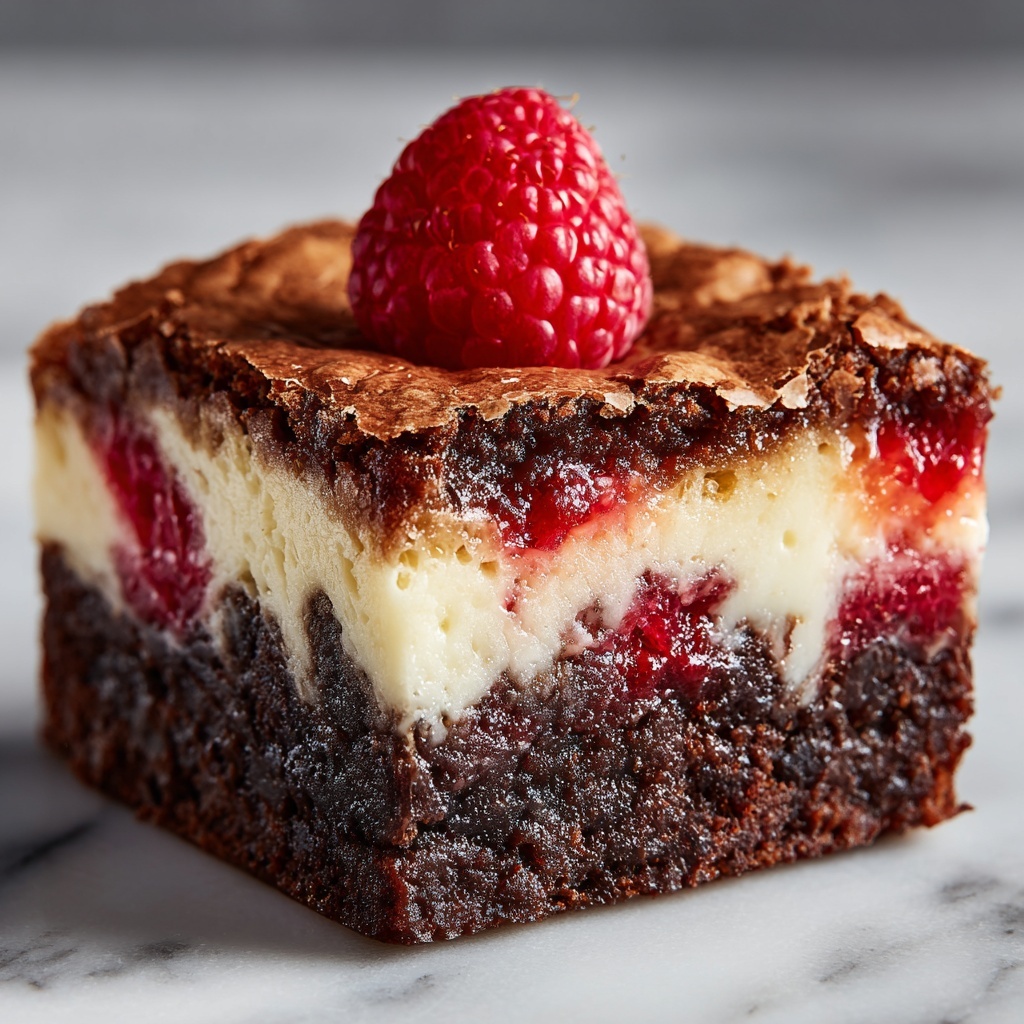 Raspberry Swirl Zucchini Brownies Recipe - Recipe Image