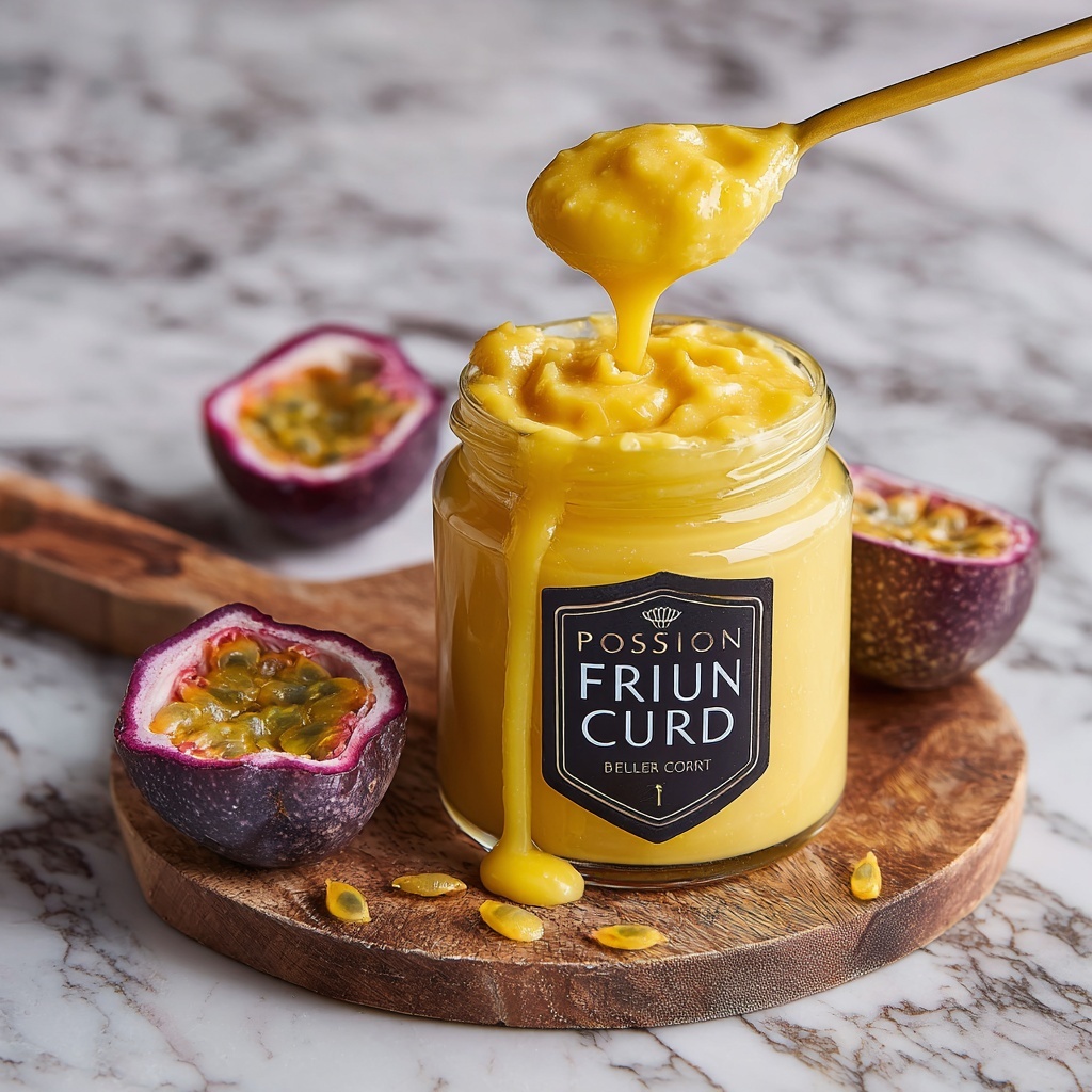 Easy Eggless Passion Fruit Curd Recipe - Recipe Image