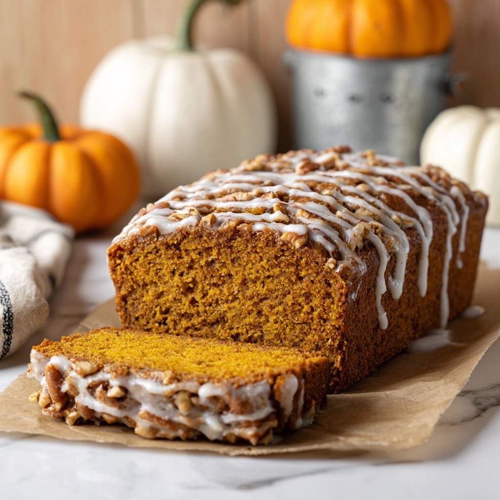 Moist Vegan Pumpkin Bread With Streusel Topping Recipe - Recipe Image