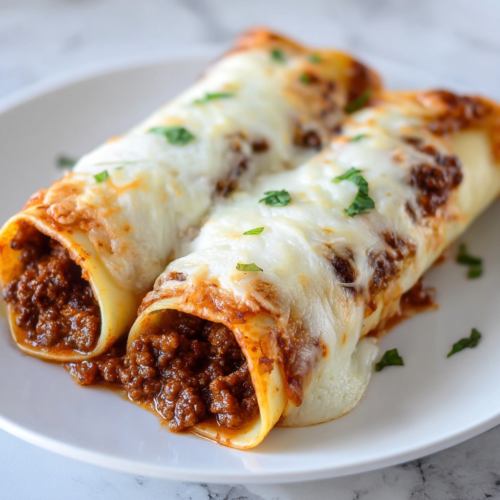 Cheesy Bolognese Roll-Ups Recipe - Recipe Image