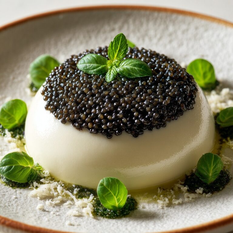 Parmesan Panna Cotta with Balsamic Caviar Pearls Recipe