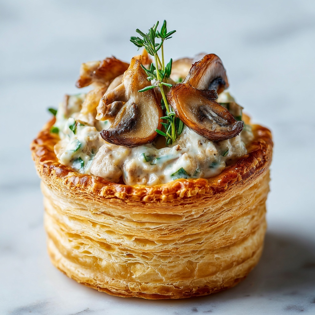 Mushroom, Shallot, and Herbed Goat Cheese Tarts Recipe - Recipe Image