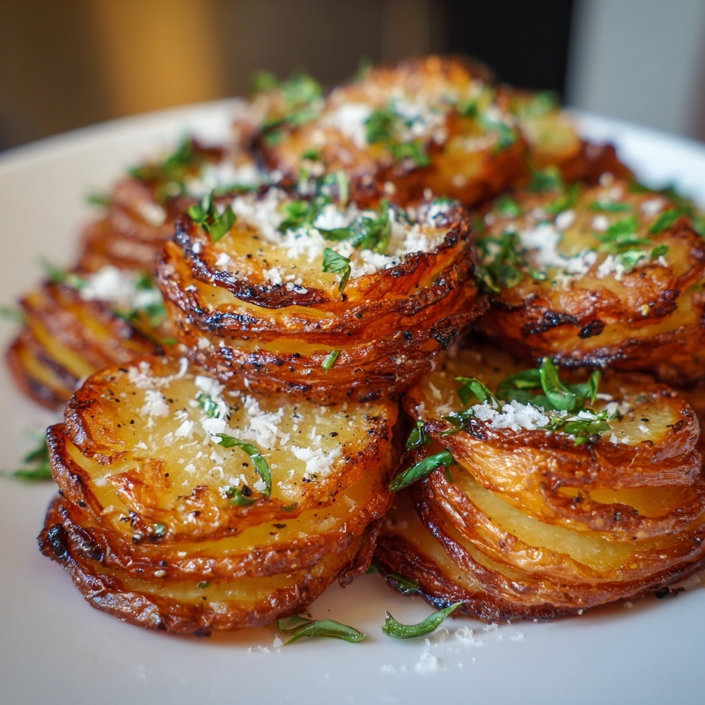 Oven Crispy Parmesan Potatoes Recipe - Recipe Image