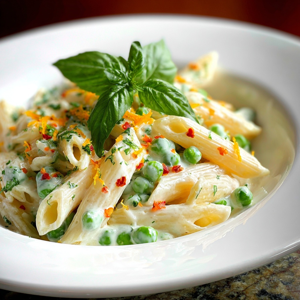 Lemon Ricotta Pasta with Fresh Peas Recipe - Recipe Image