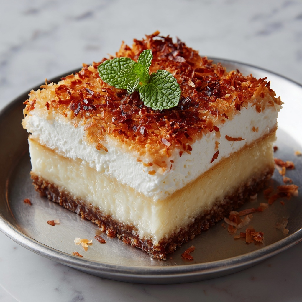 Coconut Cream Layered Dessert Recipe - Recipe Image