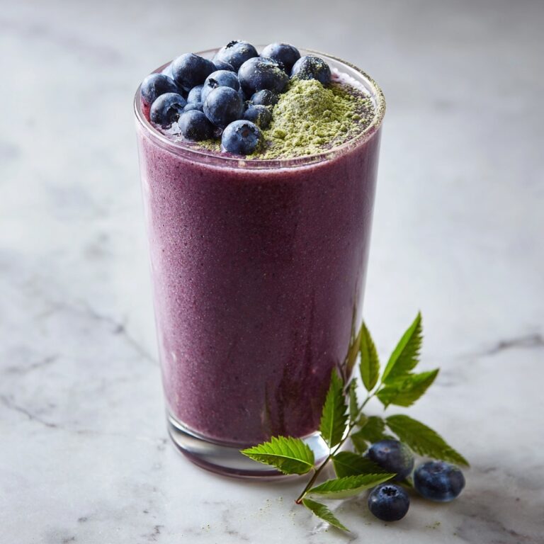 Wild Blueberry Vanilla Matcha Smoothie Recipe