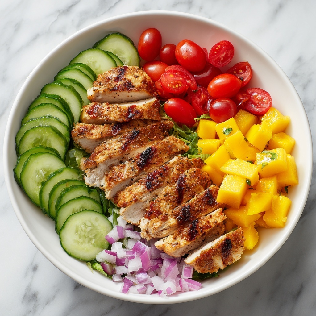 Chicken Mango Salad with Honey Lemon Dressing Recipe - Recipe Image