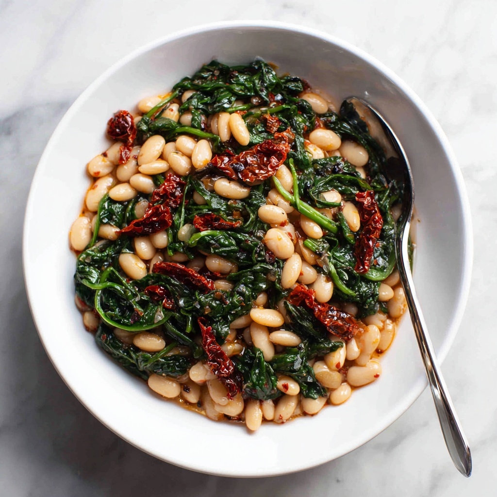 Tuscan Butter Beans with Spinach and Sun-Dried Tomatoes Recipe - Recipe Image