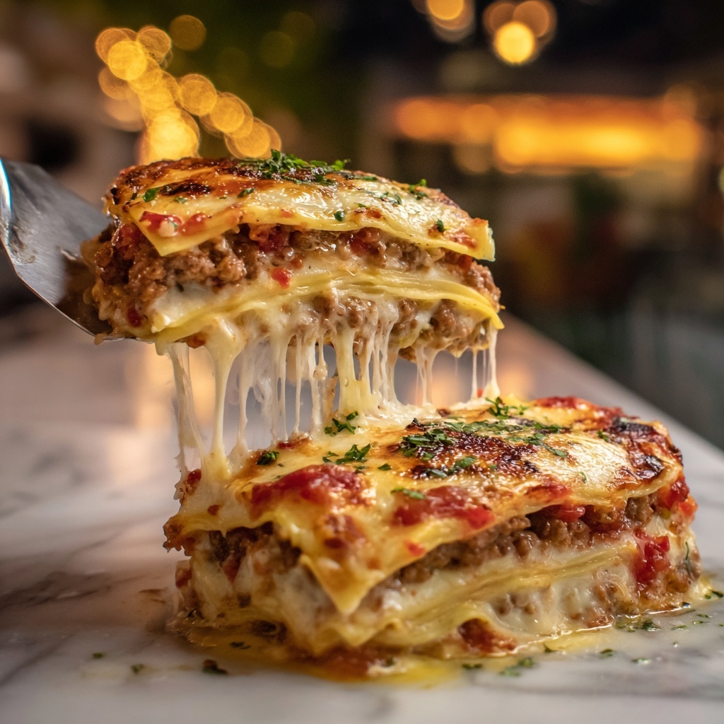 Famous Three-Cheese Lasagna Recipe - Recipe Image