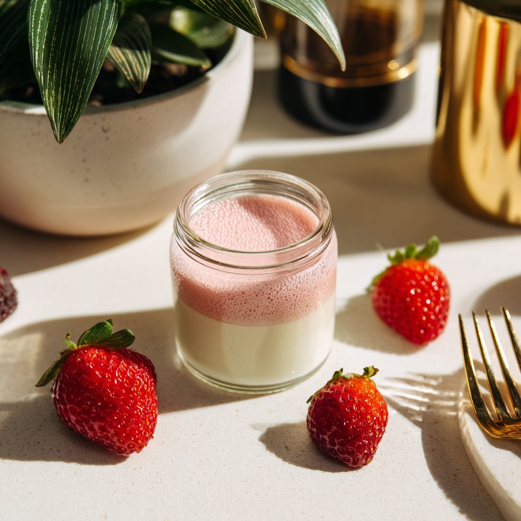 Homemade Strawberry Shortcake Coffee Creamer Recipe - Recipe Image