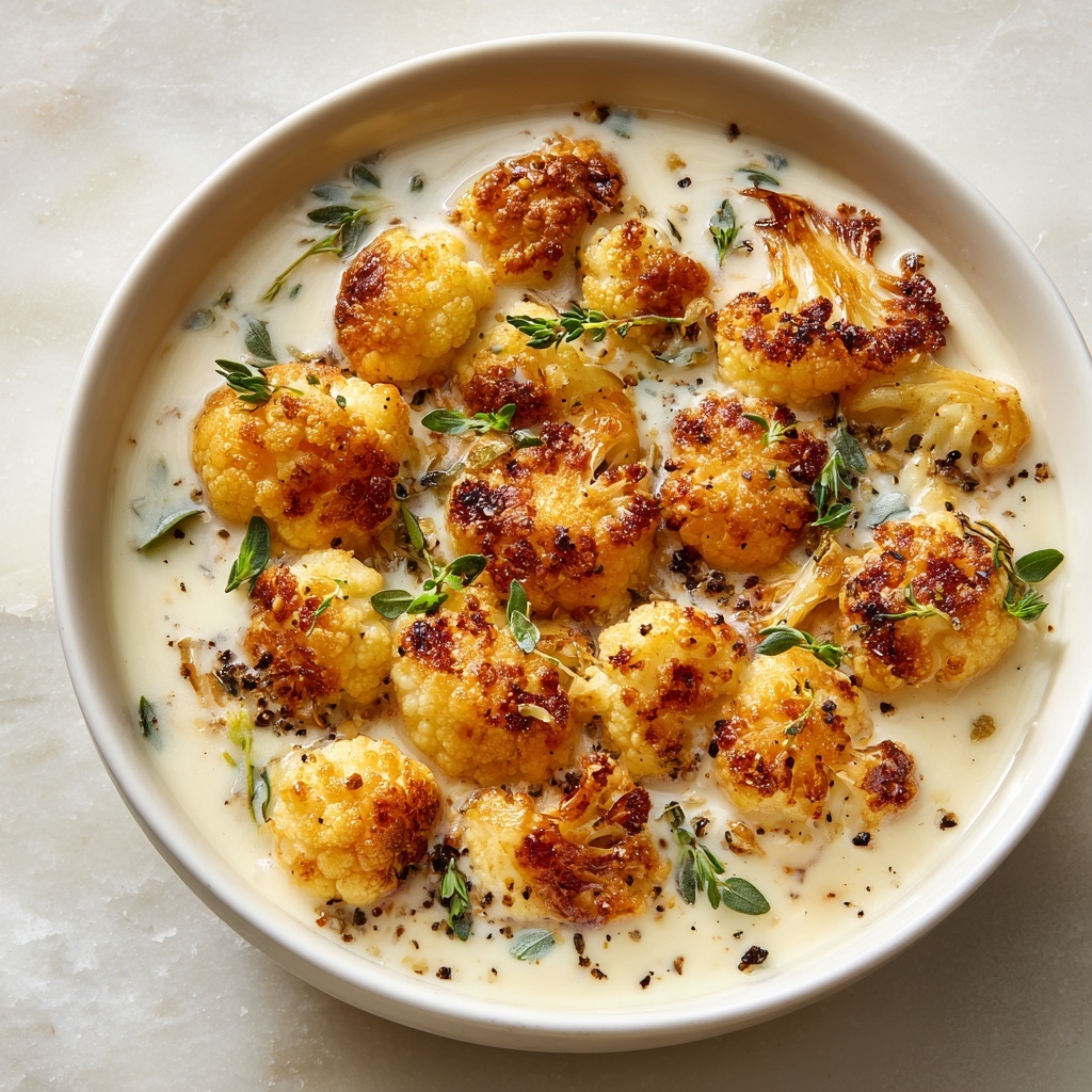 Cheddar Cauliflower and Roasted Garlic Soup Recipe - Recipe Image
