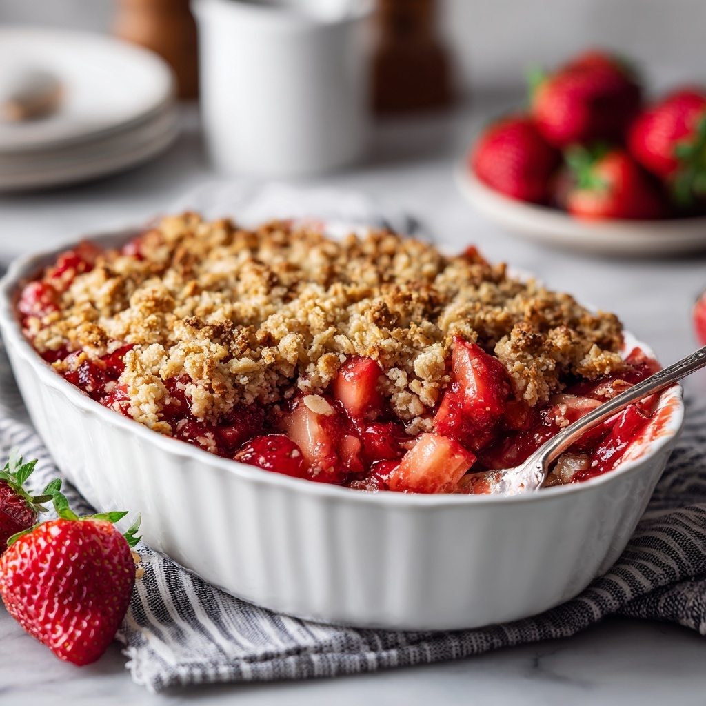 Strawberry Rhubarb Crisp Recipe - Recipe Image