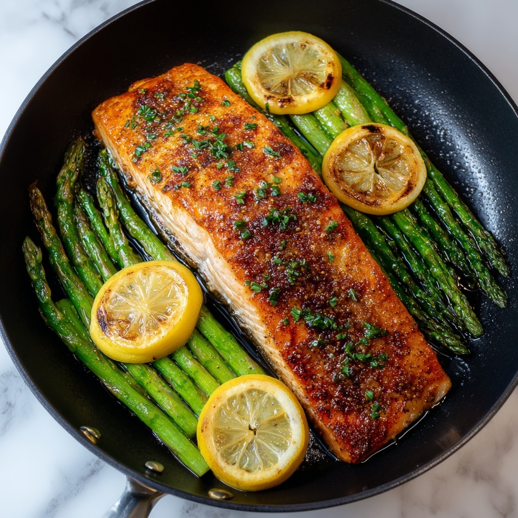 Sheet-Pan Garlic Butter Salmon & Asparagus Recipe - Recipe Image
