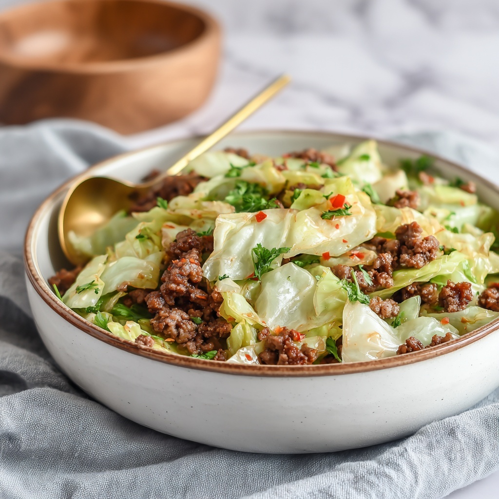 Ground Beef and Cabbage Skillet Recipe - Recipe Image