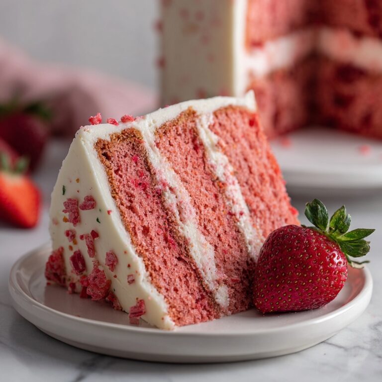 Fresh Strawberry Cake with Strawberry Buttercream Recipe