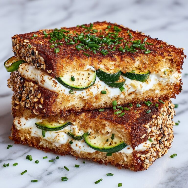 Crispy Zucchini Grilled Cheese with Garlic Butter Recipe