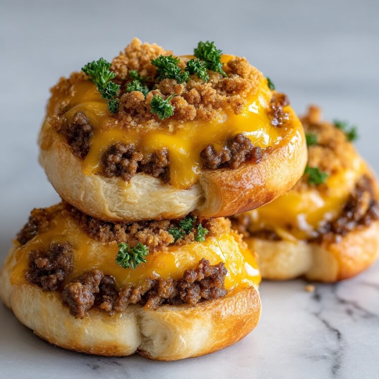 Garlic Butter Cheeseburger Rollups Recipe
