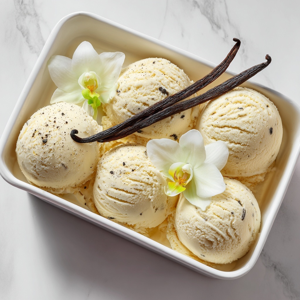 Creamy Vegan Vanilla Ice Cream (Nut Free & GF) Recipe - Recipe Image
