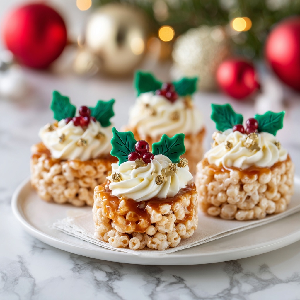 Rice Krispie Christmas Puddings Recipe - Recipe Image