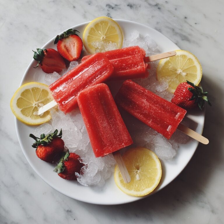 Strawberry Lemonade Popsicles Recipe