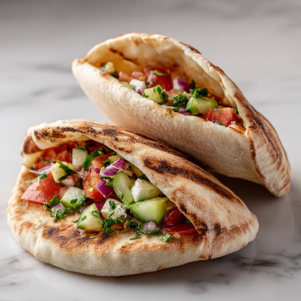 Delicious Greek Salad Pita Pockets Recipe - Recipe Image