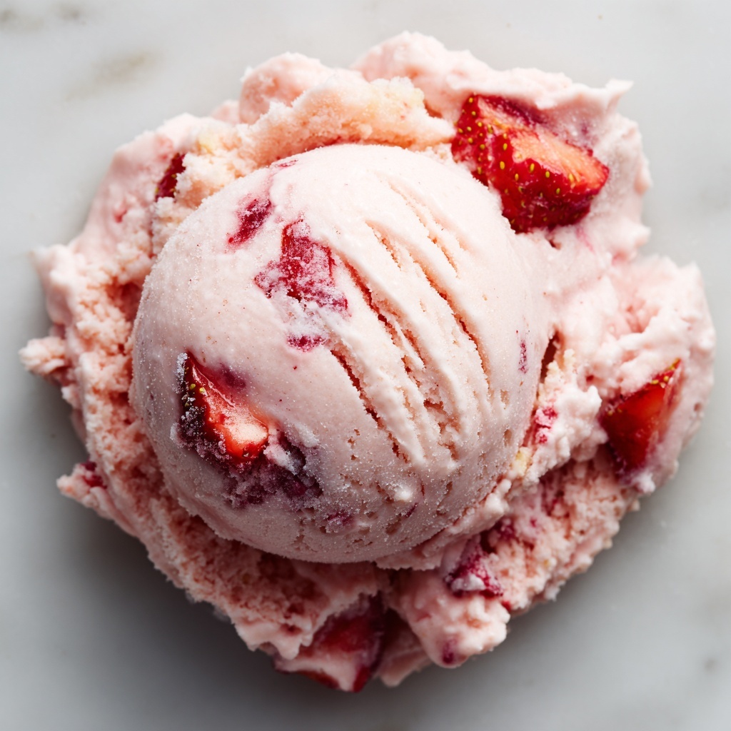 No Churn Strawberry Ice Cream Recipe - Recipe Image