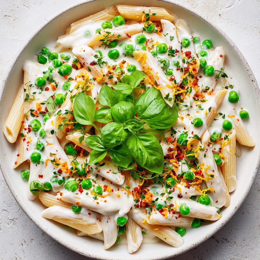 Lemon Ricotta Pasta with Fresh Peas Recipe - Recipe Image
