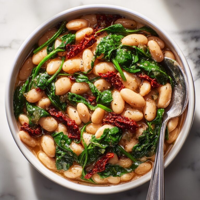 Tuscan Butter Beans with Spinach and Sun-Dried Tomatoes Recipe