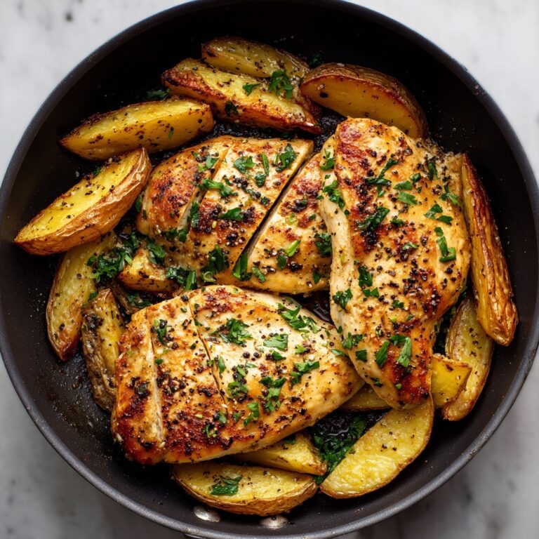 Garlic Butter Chicken and Potatoes Skillet Recipe