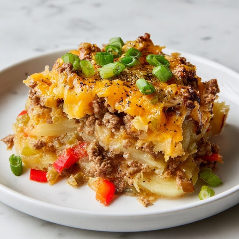 Crockpot Cheesesteak Potato Casserole Recipe