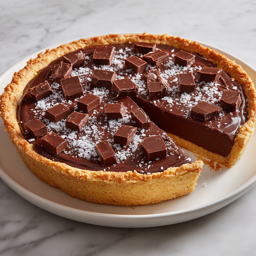 Salted Dark Chocolate Tart Recipe - Recipe Image