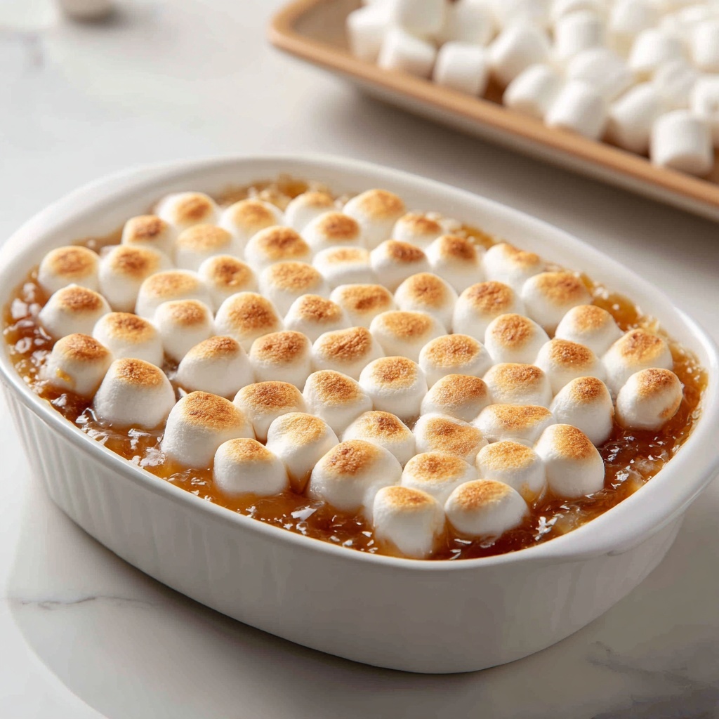 Sweet Potato Casserole with Marshmallow and Streusel Topping Recipe - Recipe Image