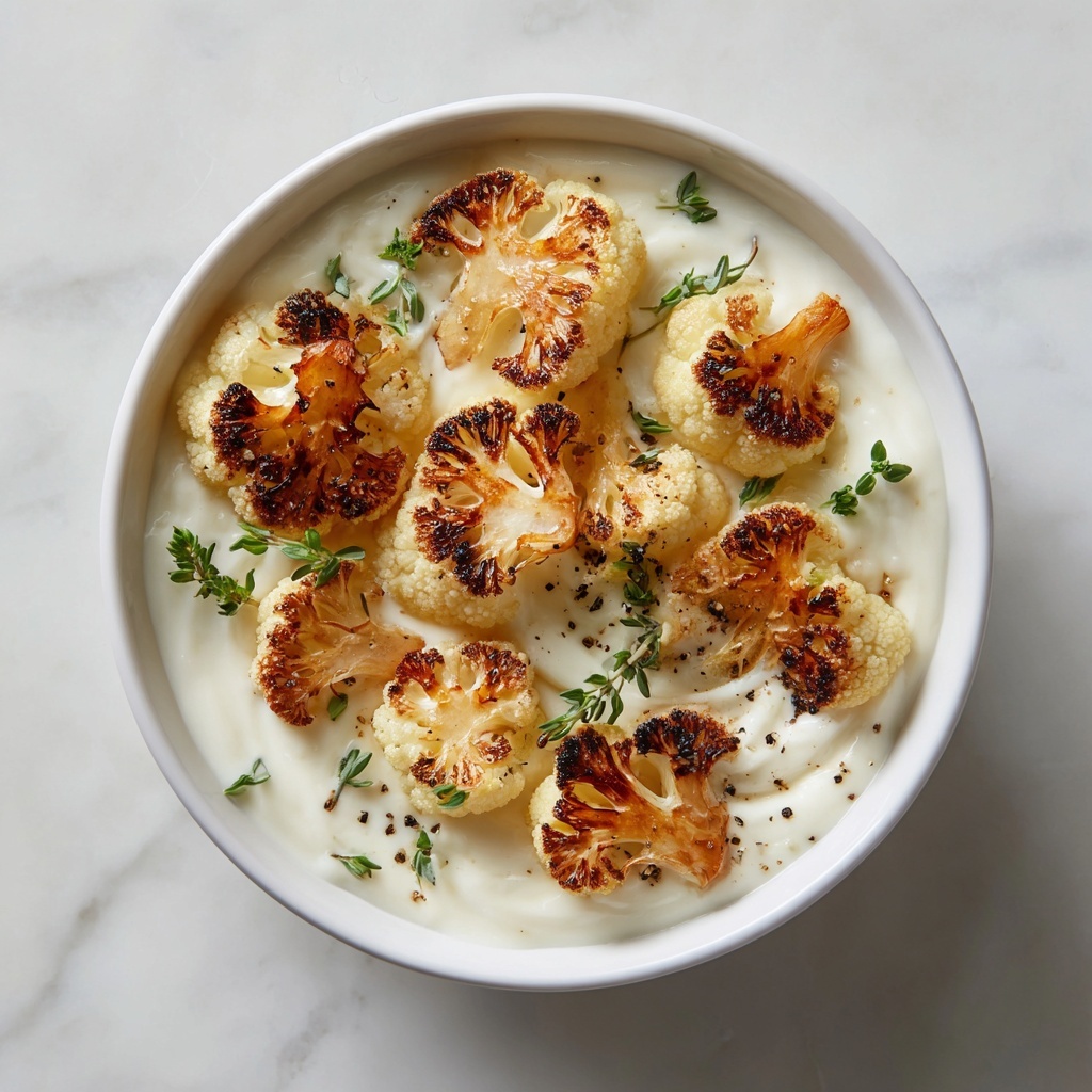 Cheddar Cauliflower and Roasted Garlic Soup Recipe - Recipe Image