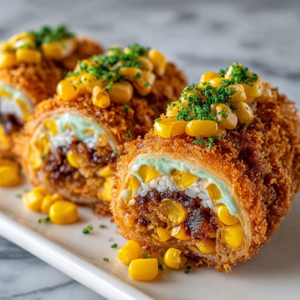 Crispy Elote Egg Rolls Recipe - Recipe Image