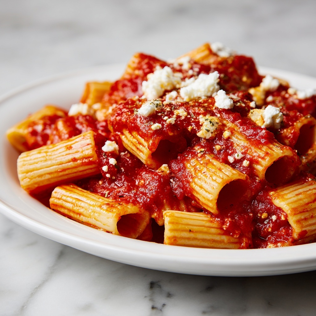 Delicious Spicy Rigatoni Pasta Recipe - Recipe Image
