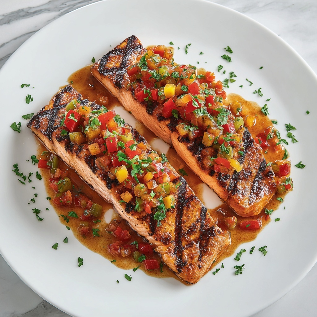 Marry Me Salmon with Sun-Dried Tomatoes and Creamy Parmesan Sauce Recipe - Recipe Image