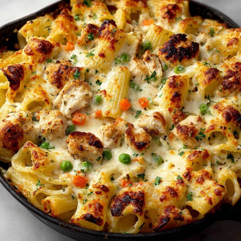 Creamy Chicken Pot Pie Pasta Bake Recipe