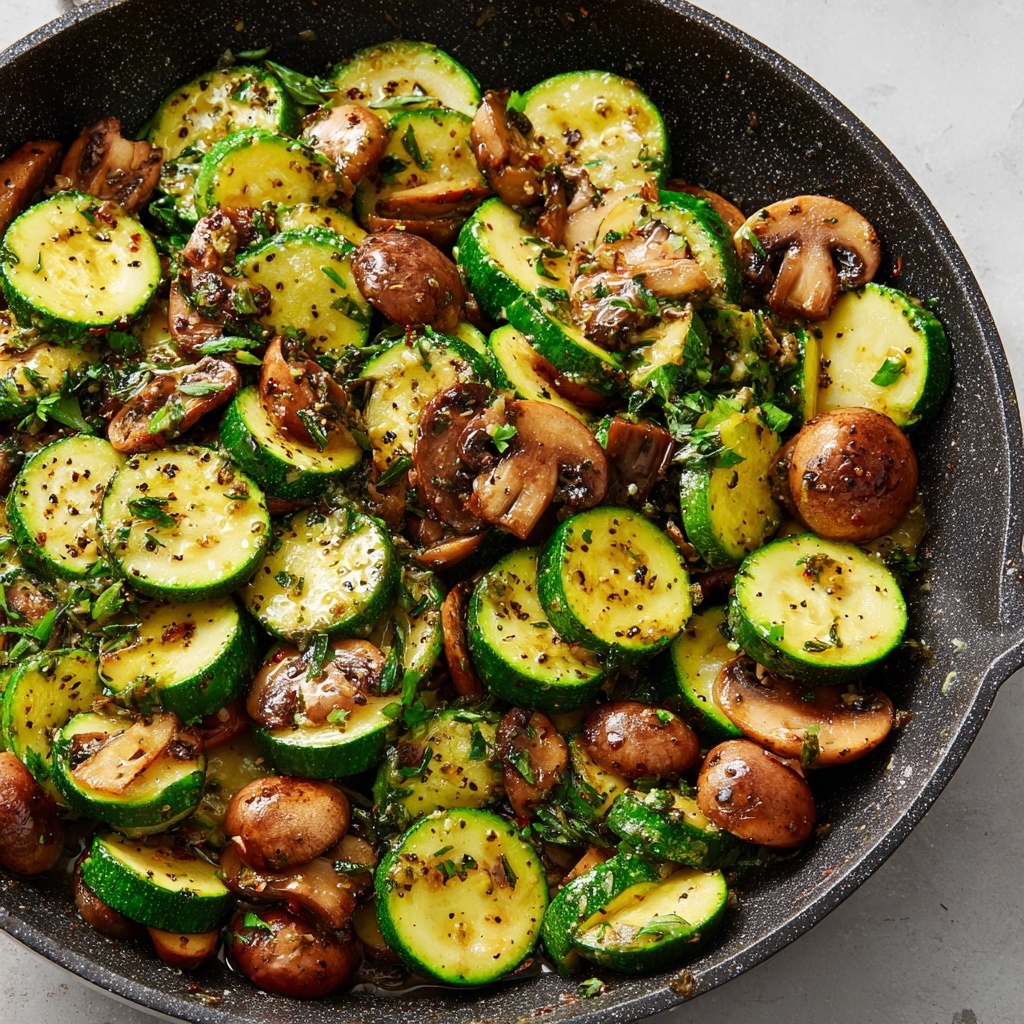 Skillet Zucchini and Mushrooms Recipe - Recipe Image