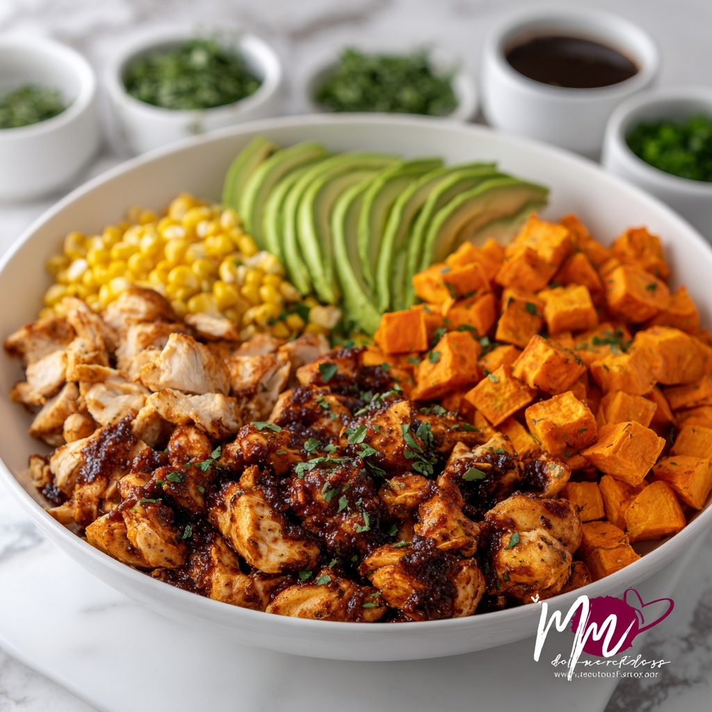 BBQ Chicken Sweet Potato Bowl Recipe - Recipe Image