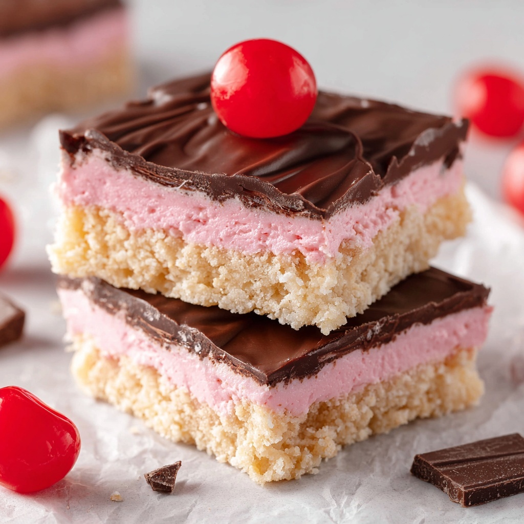 Homemade Cherry Mash Bars Recipe - Recipe Image