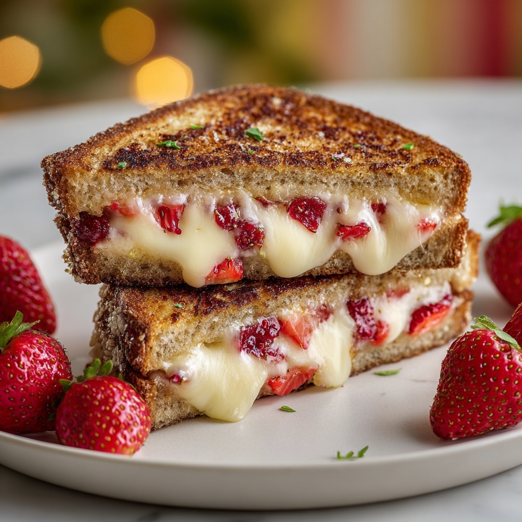 Strawberry Balsamic Brie Grilled Cheese Recipe - Recipe Image